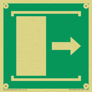 E033 safe condition door slides right to open